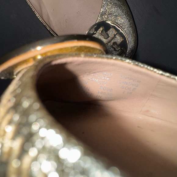 Tory Burch Gold leather ballerina flats - Picture 8 of 10